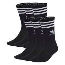 3-Streifen Crew Socken 6 Paar