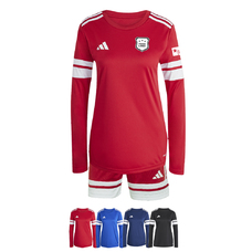 14er Set Squadra 25 Langarmtrikot + Short Damen inkl. Druck