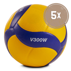 5er Ballpaket VOLLEYBALL V300W SWISS VOLLEY